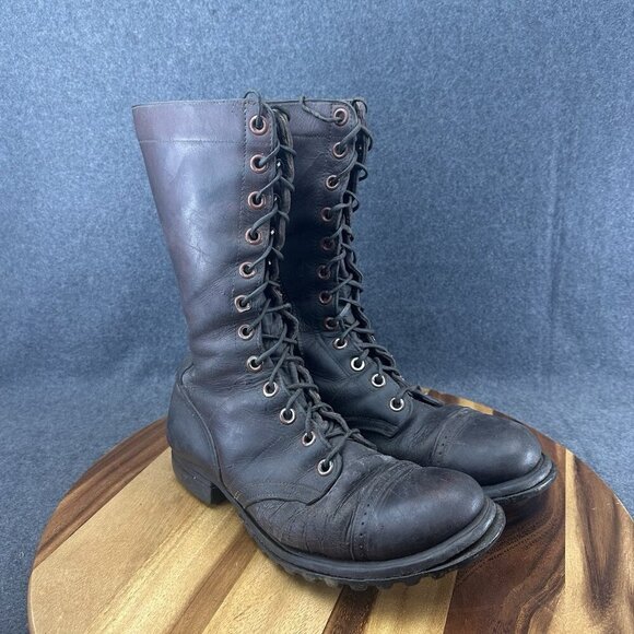 Vintage 1950s Chippewa Leather Side Zip Boots Brown Men\'s Sz 10.5 Black Label main image 14